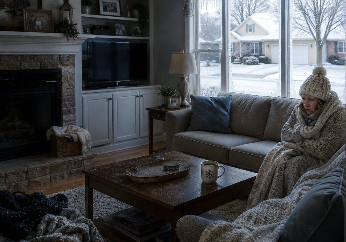 freezing living room